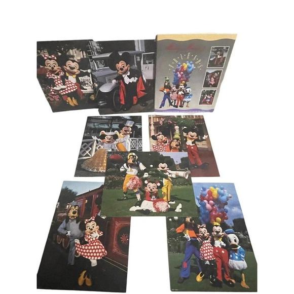 DISNEY VINTAGE RARE MICKEY MOUSE & FRIENDS COLLECTION 7 COLOUR PHOTO PRINTS 8X10 - Picture 1 of 16